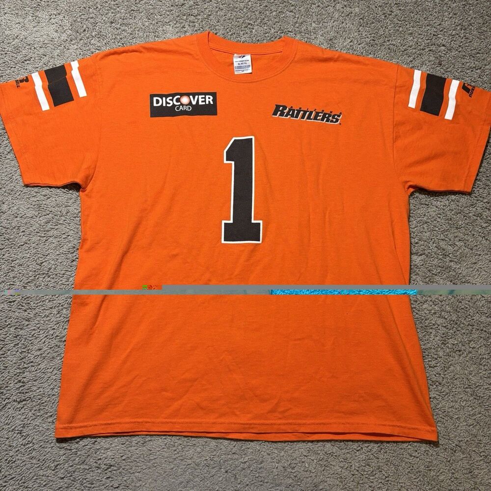 Vintage Arizona Rattlers Orange Jersey T-Shirt Mens XL  Jerzees Arena Football